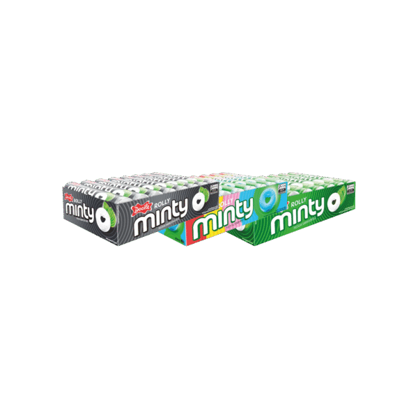 Pastilha Rolly Minty - Display c/ 16 un - Docile