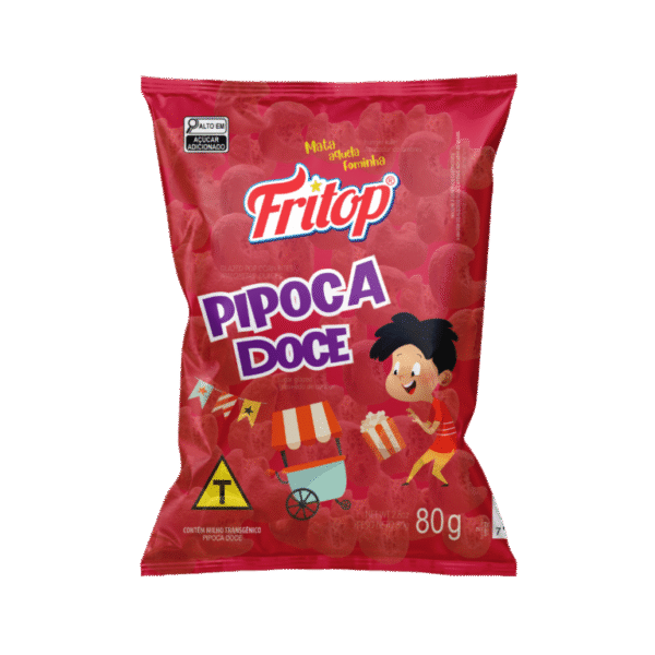 Pipoca Doce 80g - Pacote c/ 10 un - Fritop