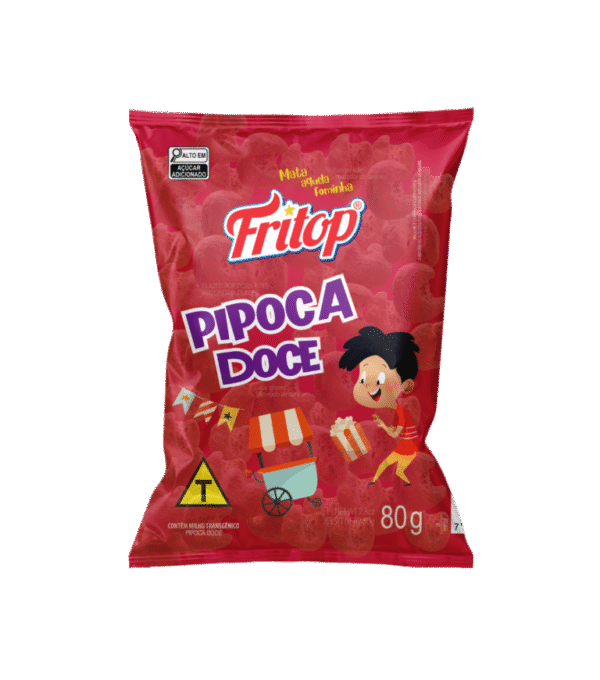 Pipoca Doce 80g - Pacote c/ 10 un - Fritop